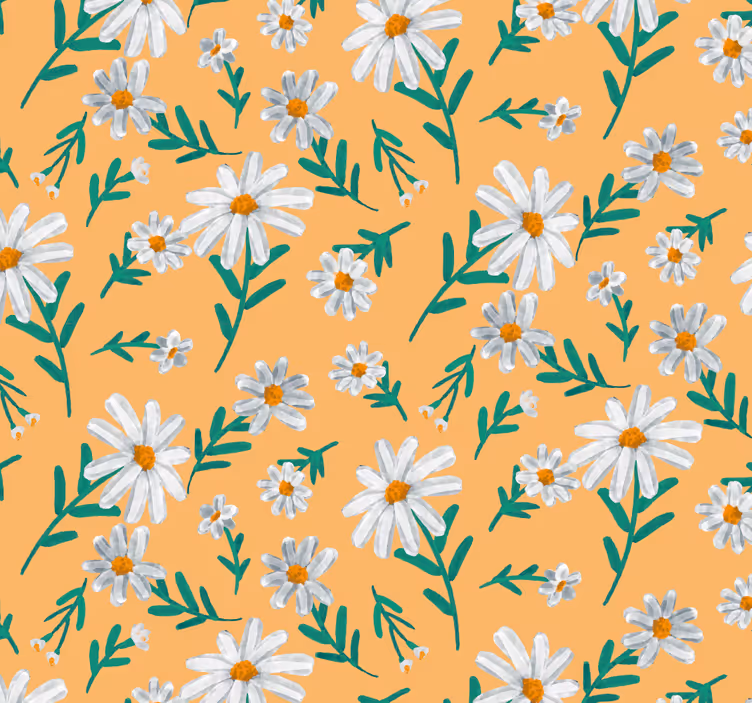 Carta da parati con margherite - TenStickers