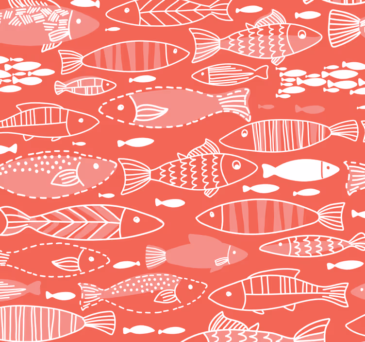 Carta da parati animali molti pesci sott'acqua - TenStickers