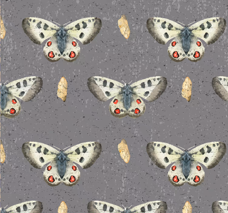 Carta da parati effetto cemento farfalle - TenStickers