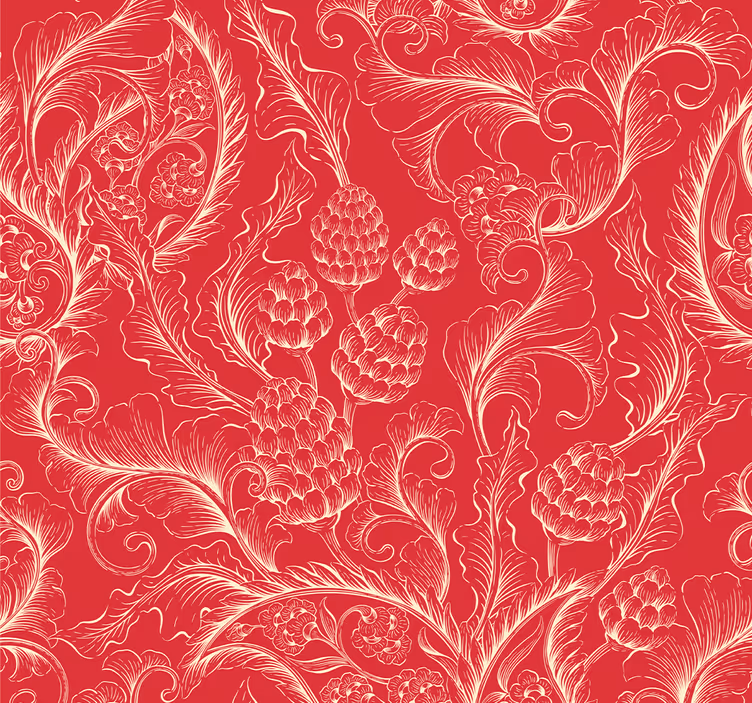 Carta parati floreale Illustrazione di paisley - TenStickers