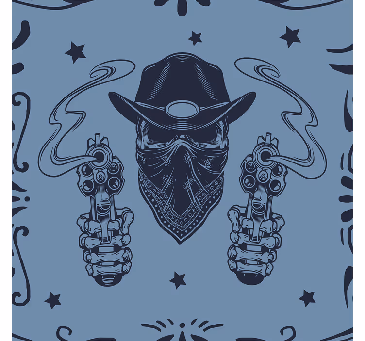 Carta da parati città cowboy con pistole - TenStickers