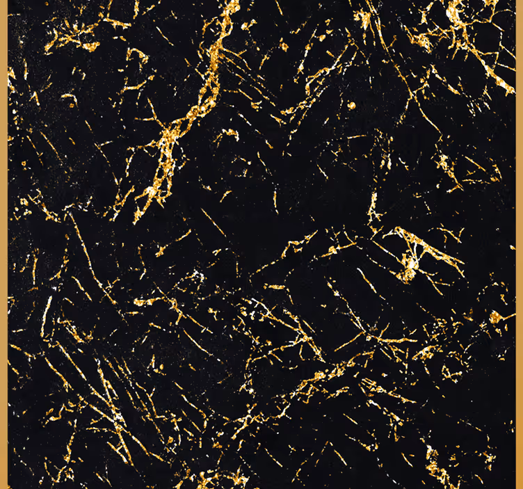 Carta da parati effetto marmo nero ed oro - TenStickers