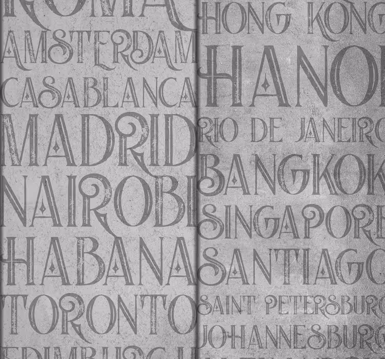 Carta da parati cemento città del mondo - TenStickers