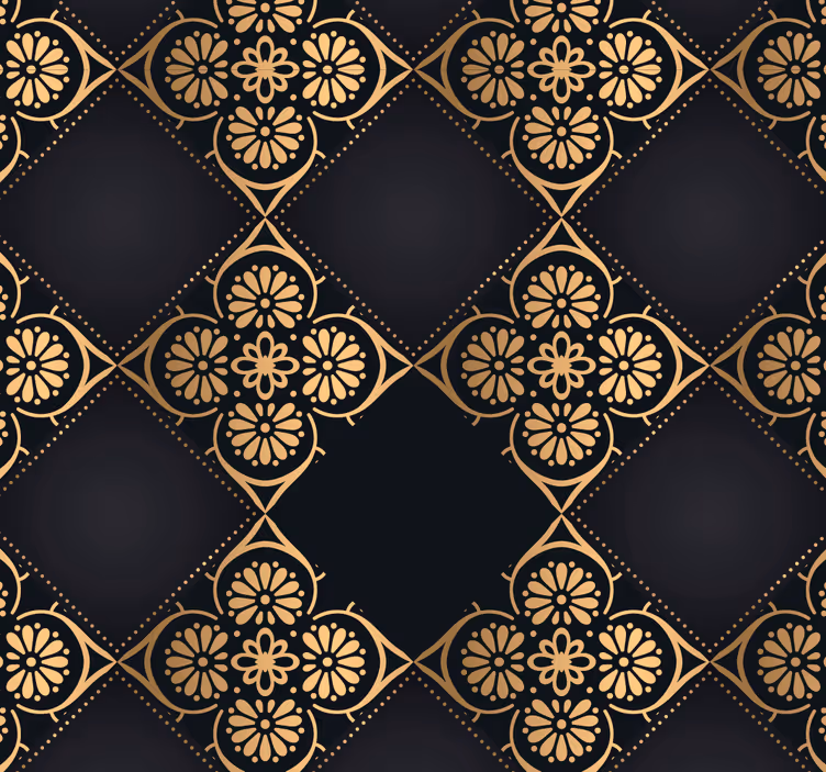 Carta da parati barocco eleganza geometrica - TenStickers
