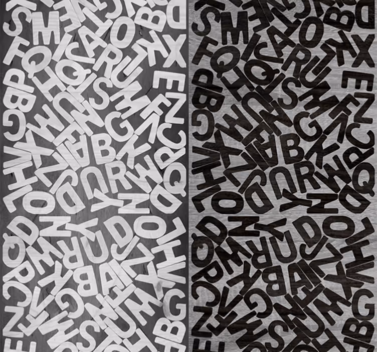 Carta da parati lettera enigma platino - TenStickers