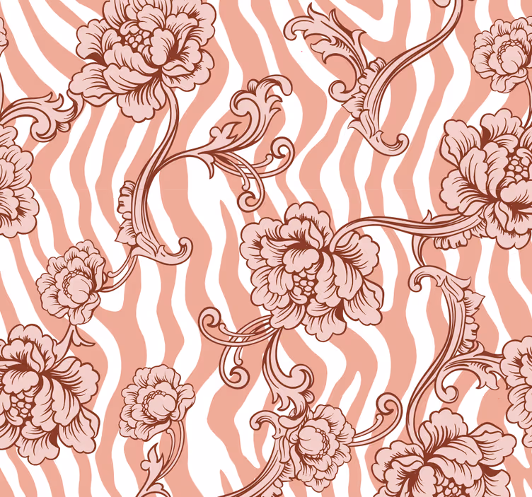 Modello ornamentale floreale - TenStickers
