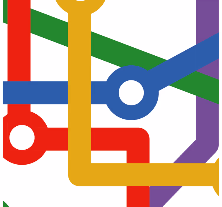 Carta da parati geometrica circuiti geometrici - TenStickers