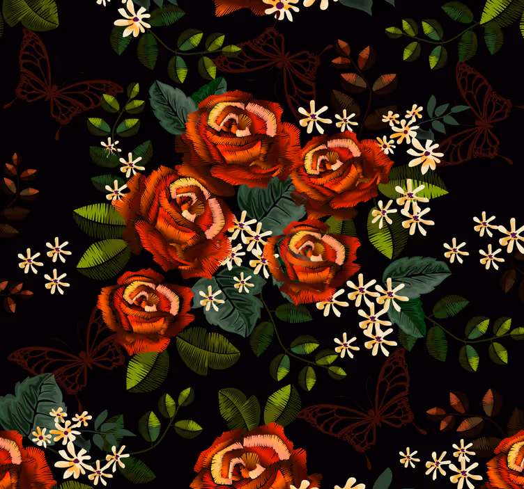 Carta da parati floreale eleganza floreale - TenStickers
