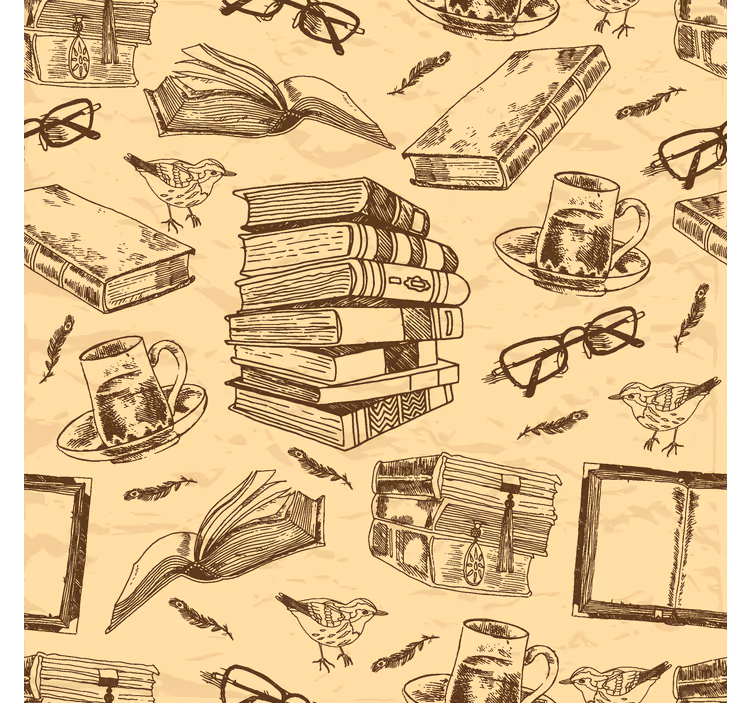 Carta da parati artistica schizzi letterari - TenStickers