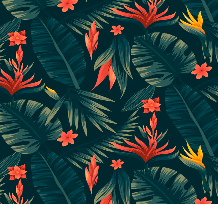 Carta da parati fiori Tropici - TenStickers