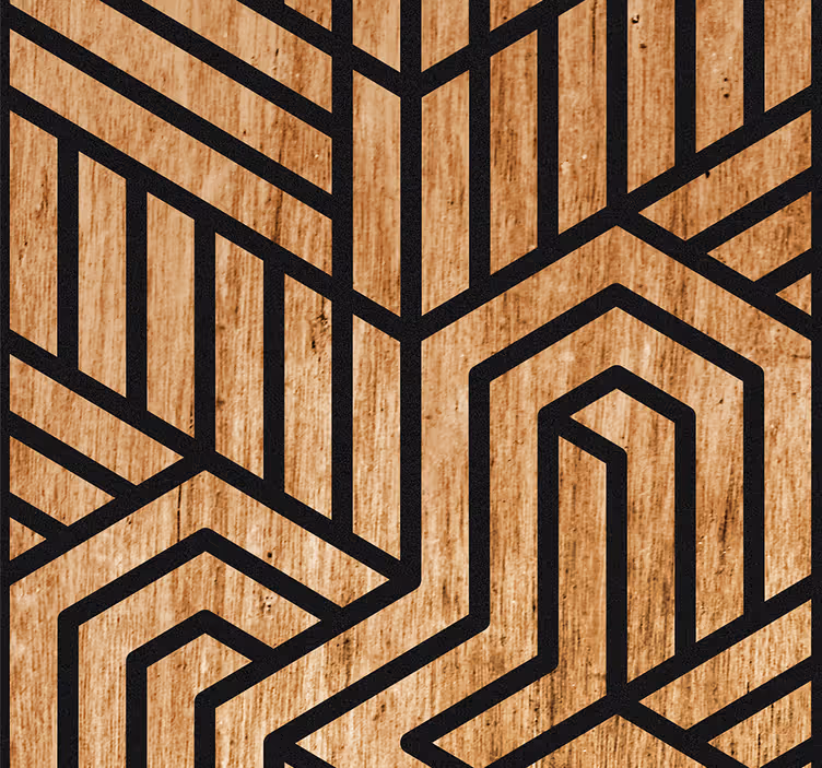 Carta da parati geometrica labirinto geometrico - TenStickers