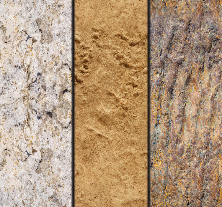 Carta da parati moderna pannelli di roccia - TenStickers