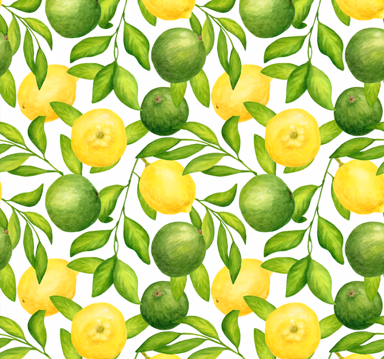 carta da parati cucina modello di agrumi - TenStickers