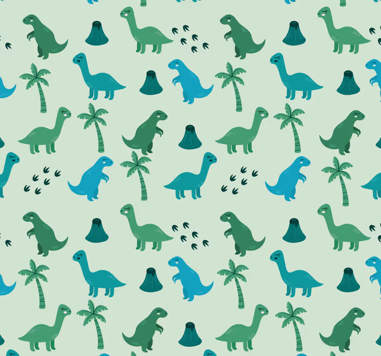 Carta da parati Dinosauri motivi di dinosauri - TenStickers