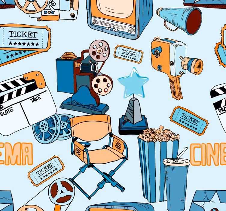 Carta da parati bambini disegni cinema - TenStickers