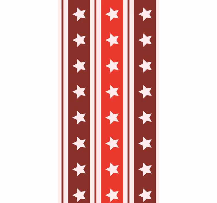 Carta da parati a righe verticali motivo stellato a strisce - TenStickers