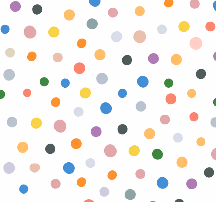 Carta da parati con stile a pois colorati - TenStickers