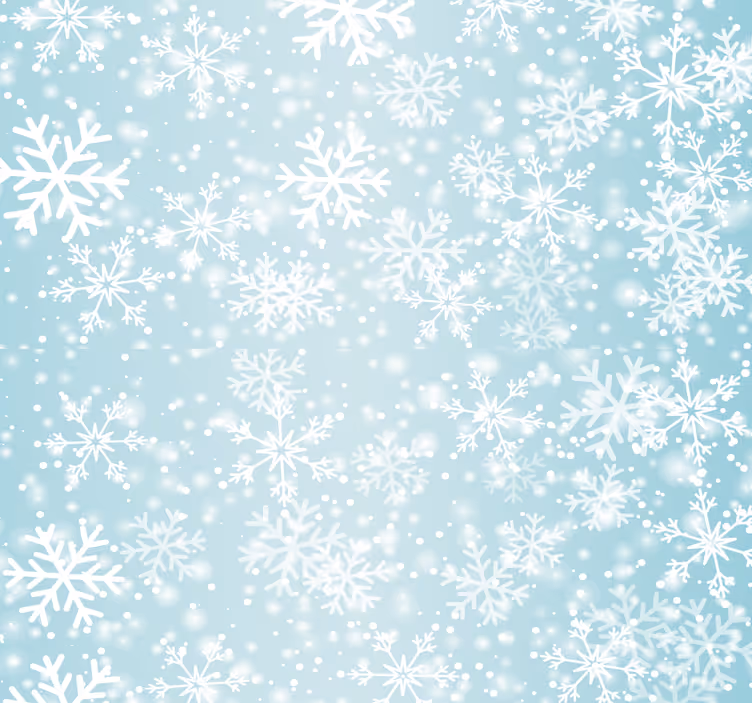 Carta da parati natalizia motivo a fiocchi di neve - TenStickers