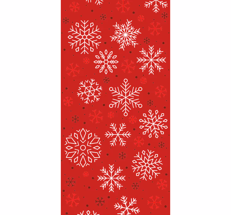 Carta da parati natalizia fiocchi di neve stagionali - TenStickers