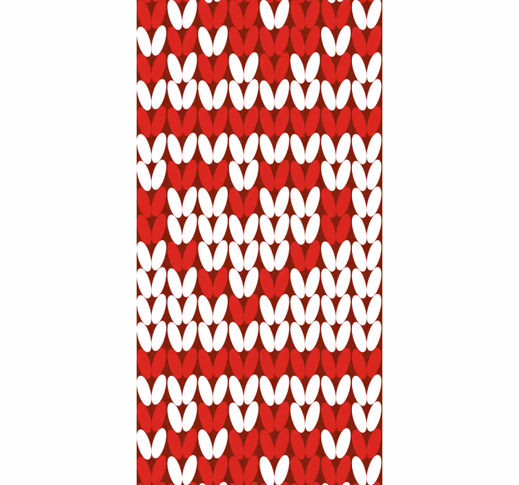 Carta da parati pois motivo a punti a forma di cuore - TenStickers