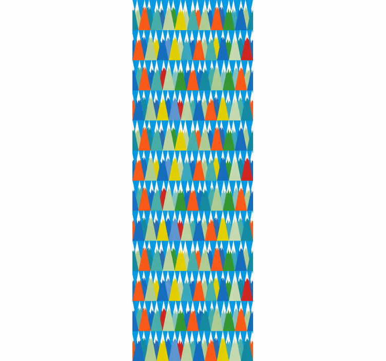 Carta da parati geometrica paesaggio montano geometrico - TenStickers