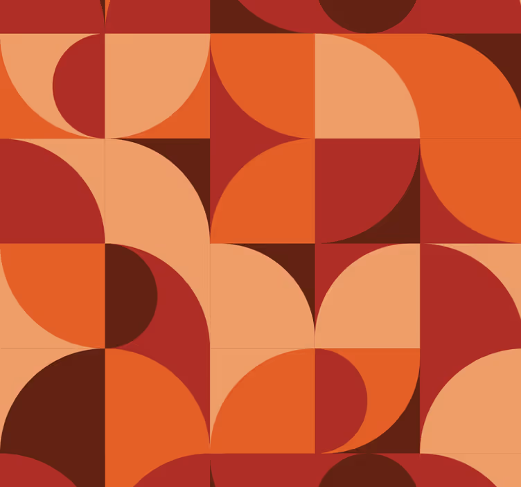 Carta da parati geometrica motivo geometrico retrò - TenStickers