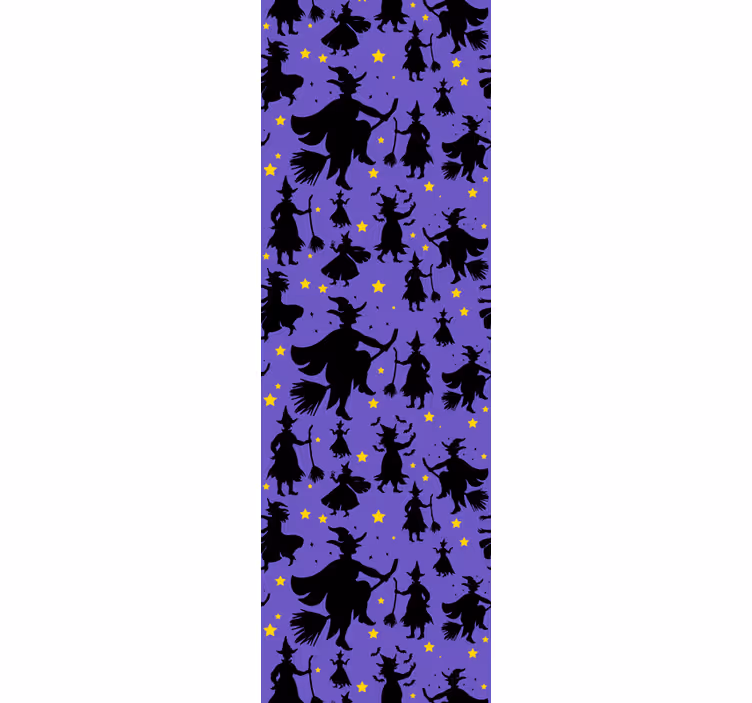 Carta da parati Halloween sagome di streghe - TenStickers