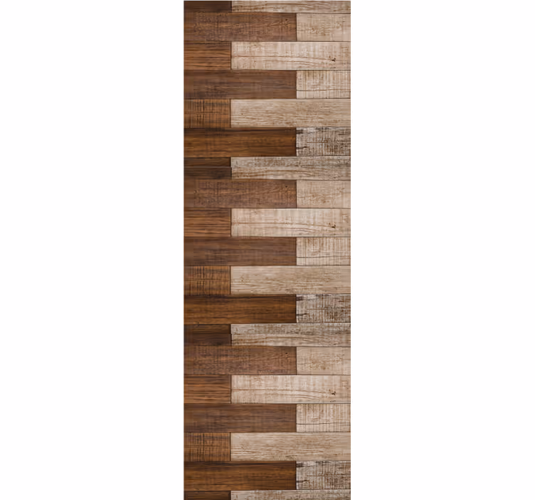 Carta da parati effetto legno parquet a spina di pesce - TenStickers