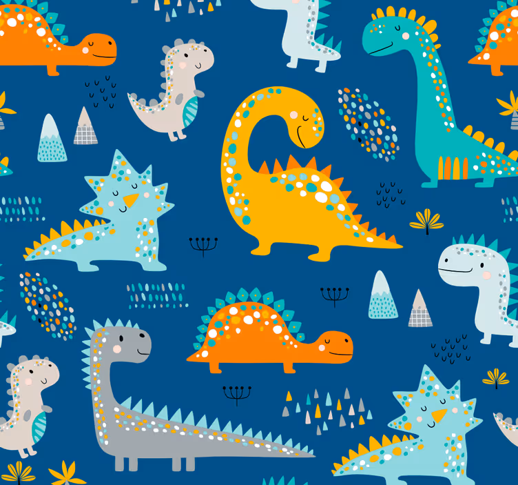Carta da parati Dinosauri modello di dinosauri - TenStickers