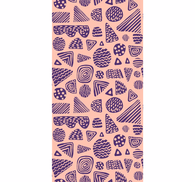 Carta da parati soggiorno insieme di forme geometriche - TenStickers