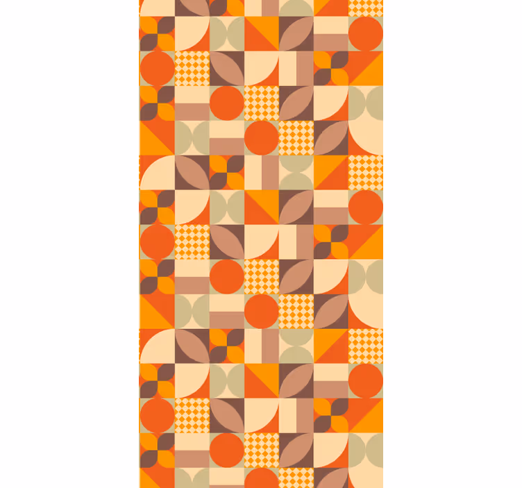 Carta da parati geometrica forme geometriche retrò - TenStickers
