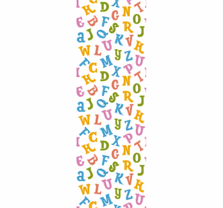 Carta da parati con scritte divertimento con l'alfabeto - TenStickers