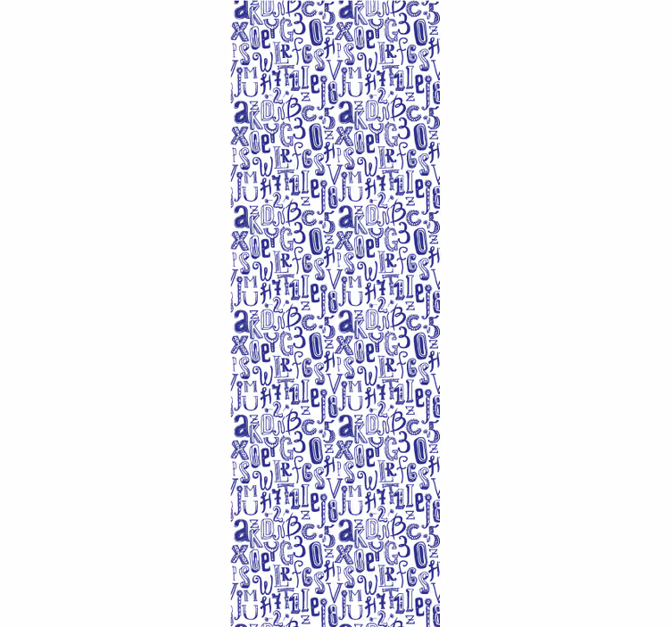 Carta da parati con scritte motivo alfabetico - TenStickers