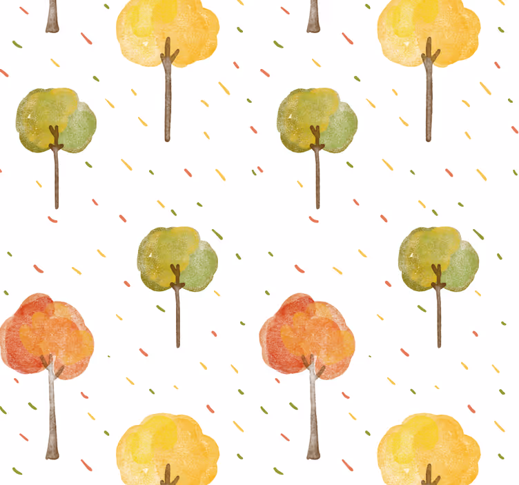 Carta da parati natura alberelli autunnali - TenStickers