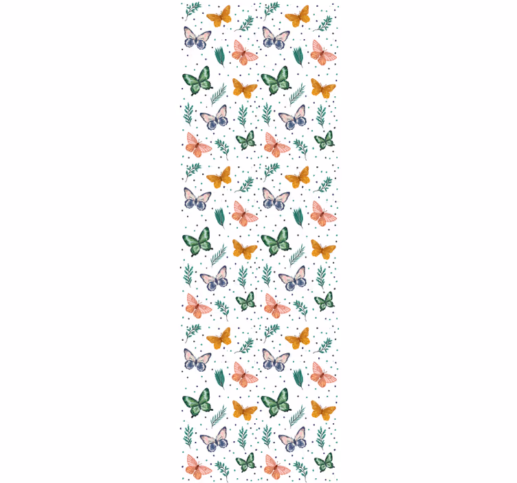 Carta da parati farfalle dispersione delle farfalle - TenStickers