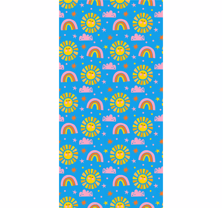 Carta da parati cameretta arcobaleni giocosi - TenStickers