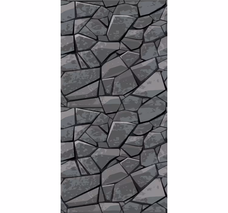 Carta da parati effetto pietra mosaico di pietra - TenStickers