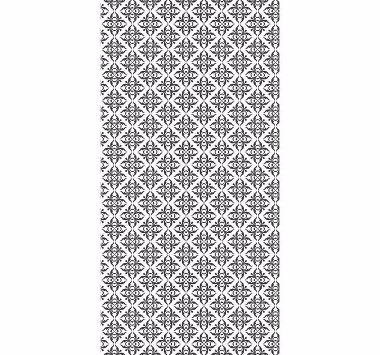 Carta da parati ufficio elegante nero floreale - TenStickers