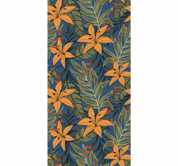 Carta da parati floreale motivo floreale tropicale - TenStickers
