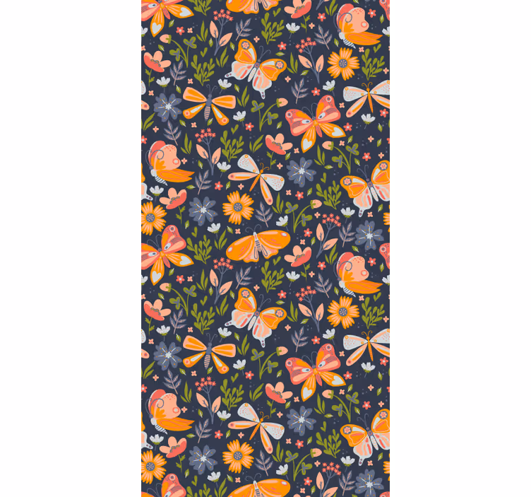 Carta da parati farfalle pannello giardino farfalle - TenStickers