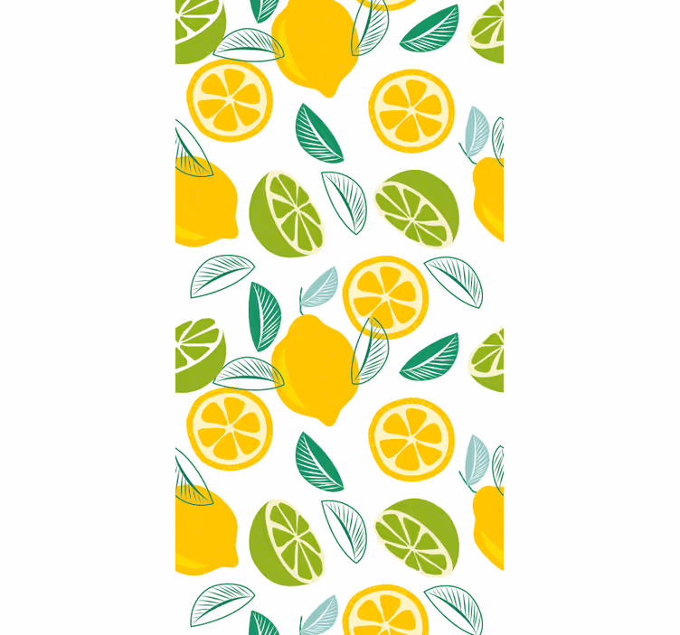 carta da parati cucina motivo di agrumi - TenStickers
