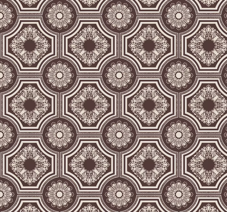 Carta da parati effetto piastrelle beige - TenStickers