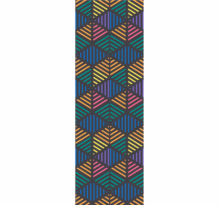 Carta da parati geometrica motivo a strisce geometriche - TenStickers