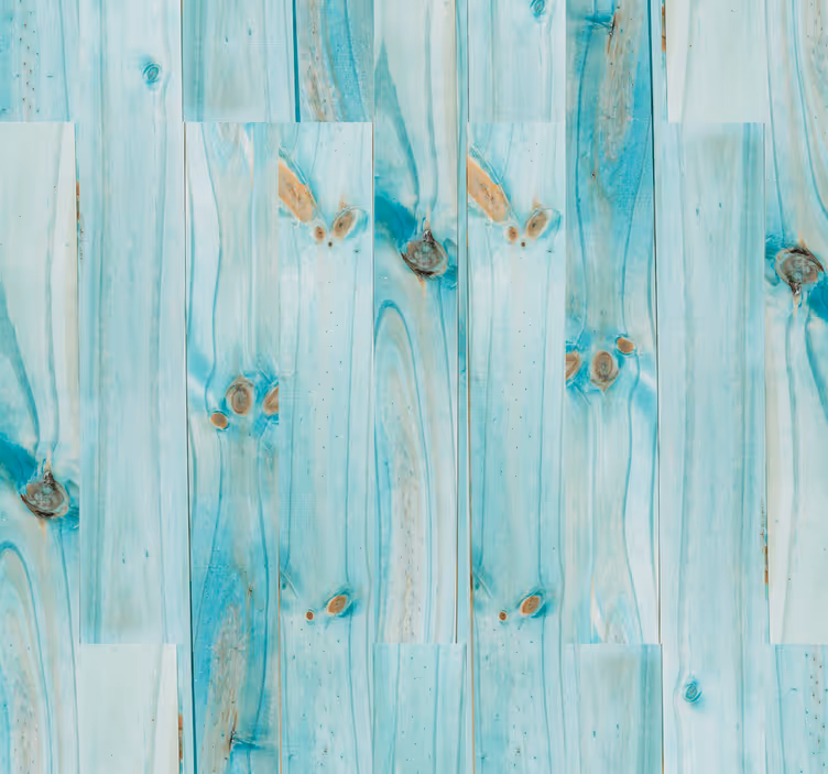 Carta da parati effetto legno soft Blue Wooden Planks - TenStickers