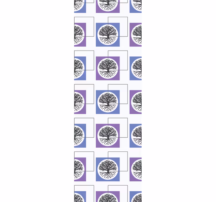 Carta da parati camera disegno geometrico dell'albero - TenStickers