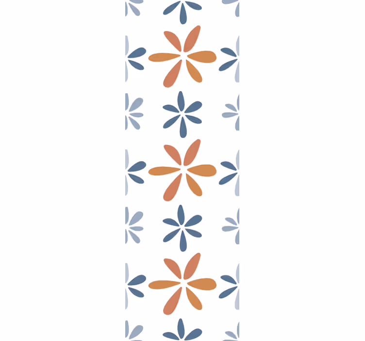 Carta da parati sala da pranzo motivi geometrici floreali - TenStickers