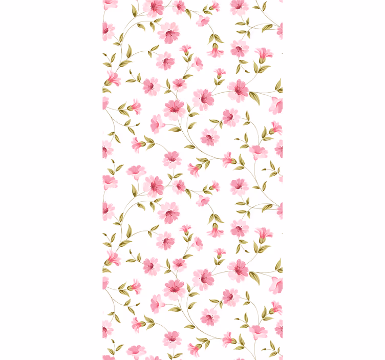 Carta da parati floreale motivo floreale di vite - TenStickers