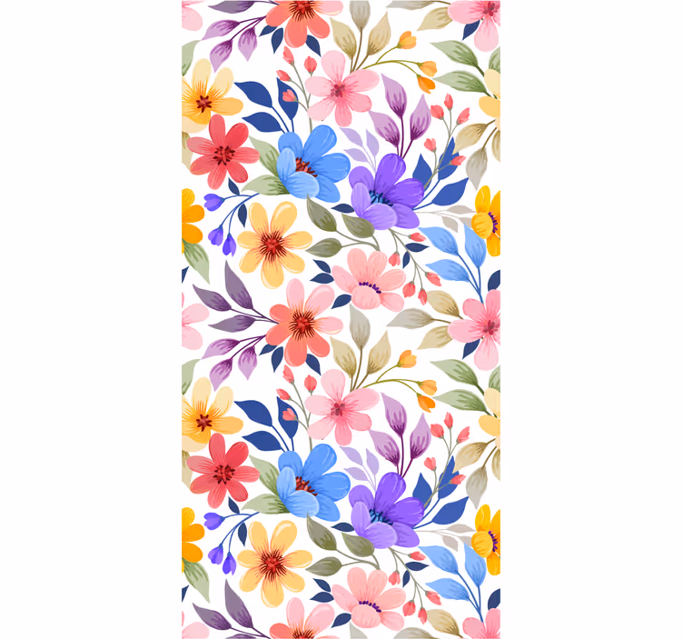 Carta da parati floreale fiore floreale - TenStickers