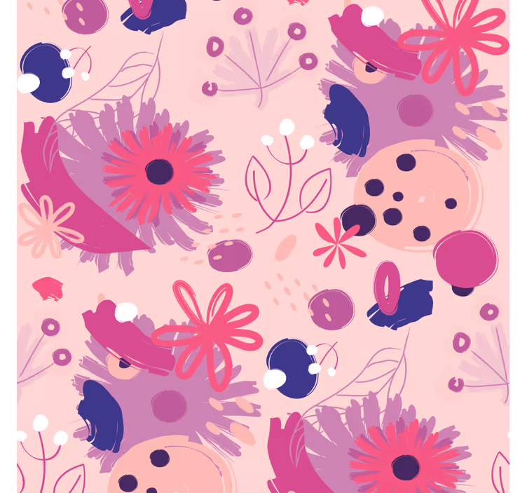 Carta da parati floreale disegno di matrice floreale - TenStickers