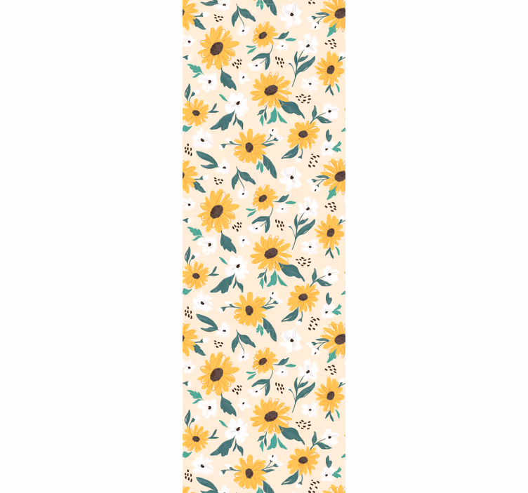 Carta da parati floreale motivo girasole - TenStickers